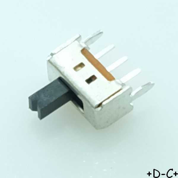 Commutateur glissière SPDT ON-ON 12VDC 100mA CK OS102011MS2QS1 RoHS - Distri-Compo