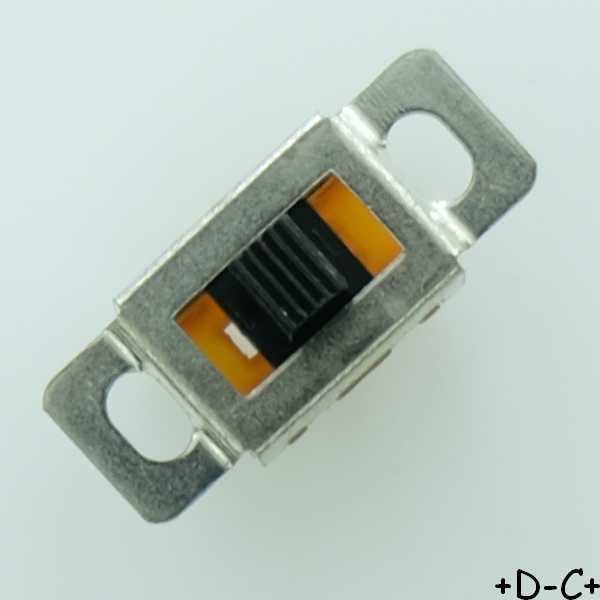 Commutateur glissière panneau DPDT ON-OFF-ON 30VDC 300mA CK OS203013MT7QN1 - Distri-Compo