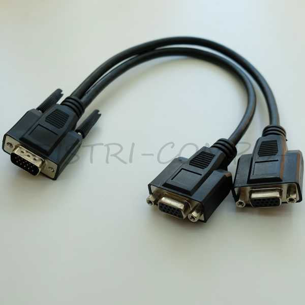 Cordon VGA HD15 mâle vers 2x HD15 femelle 0.31M P516-001 Tripp-Lite - Distri-Compo