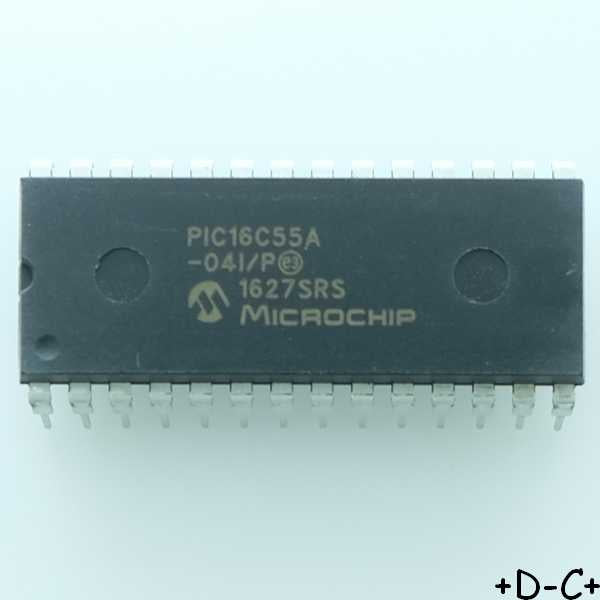 PIC16C55A-04I/P MCU 8 bits OTP DIP-28 Microchip RoHS
