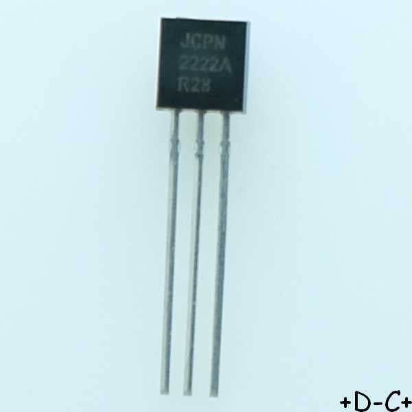 PN2222A Transistor BJT NPN 40V 1A TO-92 ONS - Distri-Compo