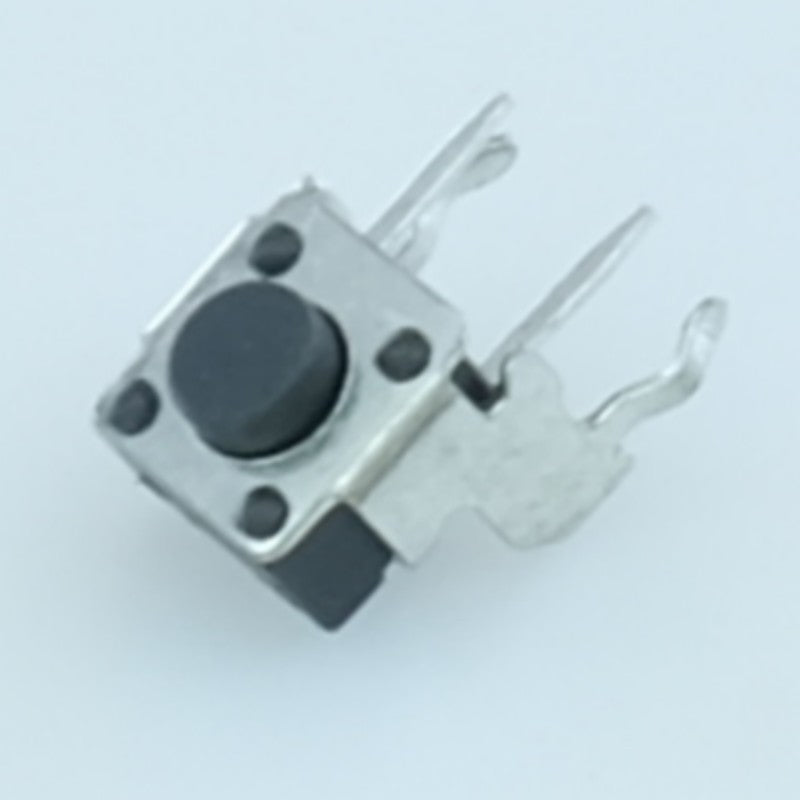Bouton 3.15mm poussoir miniature coude 6.6x7.4mm 12VDC 50mA traversant - Distri-Compo