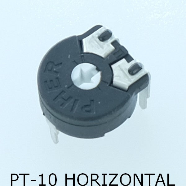 Potentiometre 5Mohm horizontal ajustable 10mm PT10 Piher - Distri-Compo