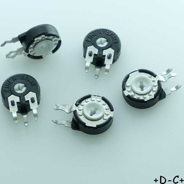Potentiomètre 220Kohm vertical PT10 0.15W 20% PT10LH02-224A2020 Piher (lot de 5)