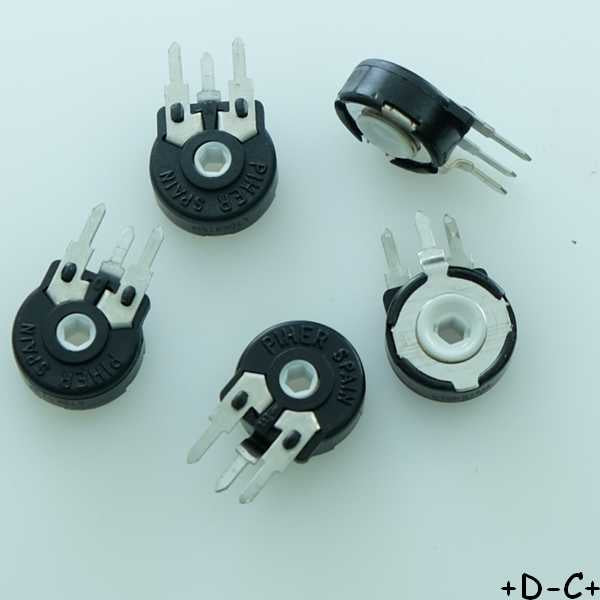 Potentiomètre 470Kohm vertical PT10 0.15W 20% PT10MH01-474A2020 Piher (lot de 5) - Distri-Compo