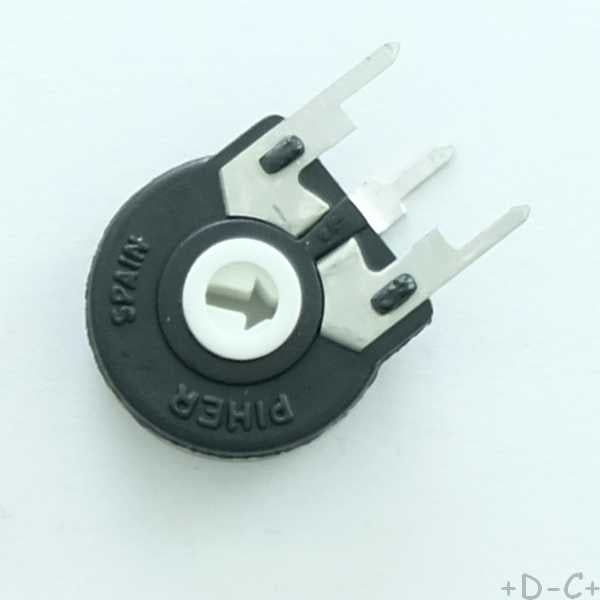 Potentiometre 500ohm vertical ajustable 15mm PT15 0.25W Piher