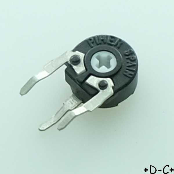 Potentiometre 10Kohm vertical ajustable 6mm PT6 0.10W Piher