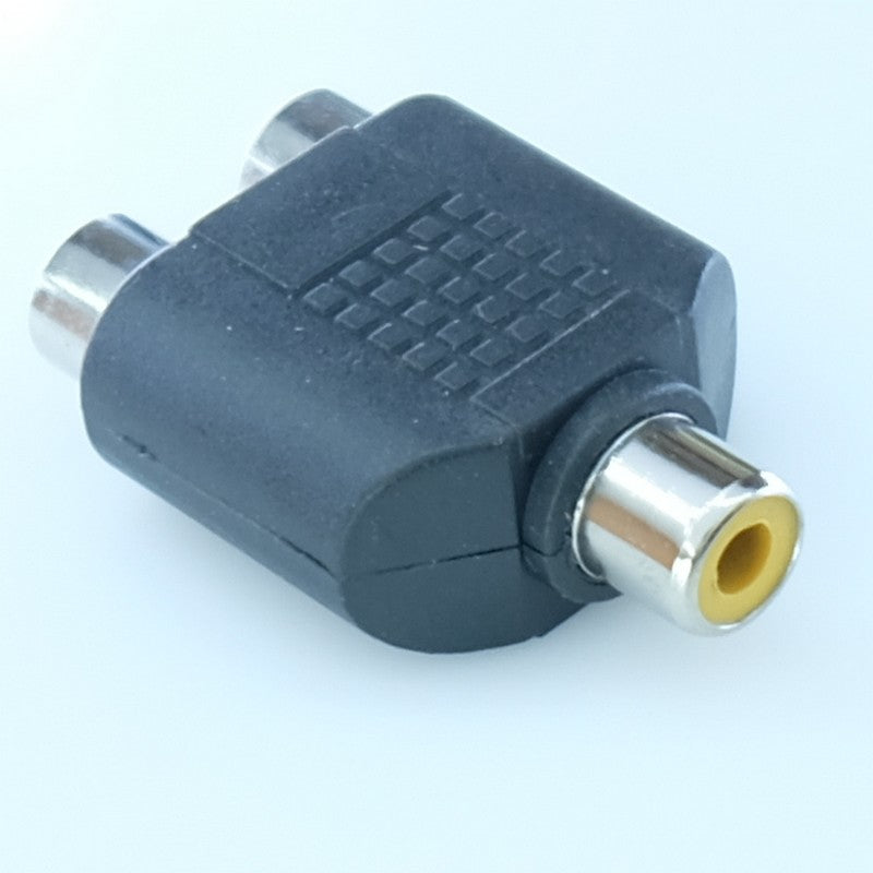 Coupleur 1 RCA femelle vers 2 RCA femelle plastique