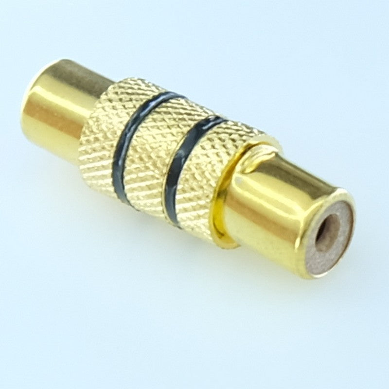 Adaptateur RCA femelle vers RCA femelle métal noir