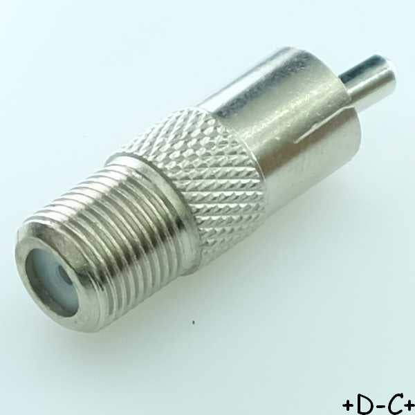 Adaptateur RCA mâle vers F femelle métal