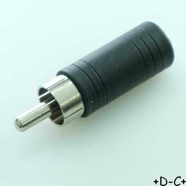 Adaptateur RCA mâle vers Jack 3.5mm mono femelle plastique