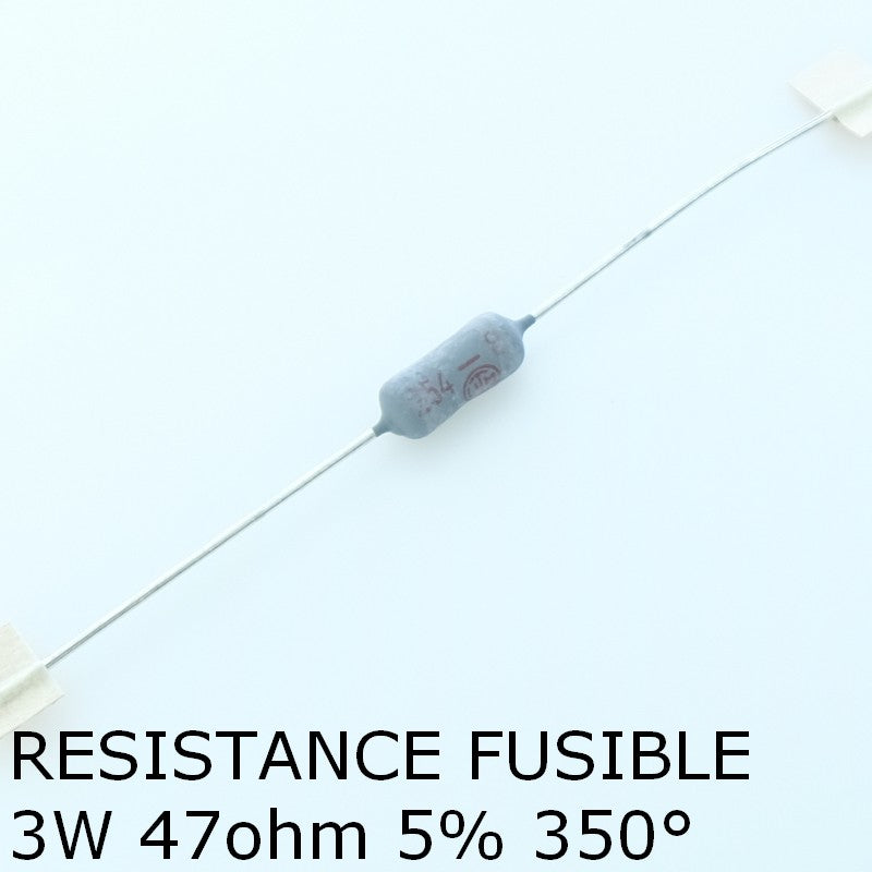 Résistance fusible bobinée 3W 47ohm 5% 350° CRF300 Vitrohm