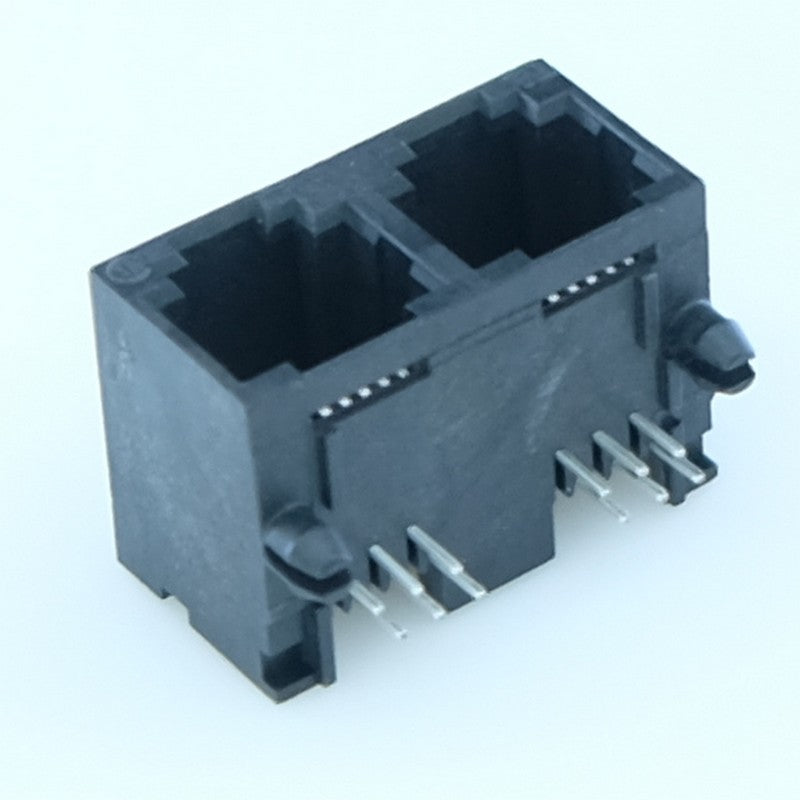 Connecteur modulaire coudé femelle 6P6C PCB RJE0166002 Amphenol - Distri-Compo