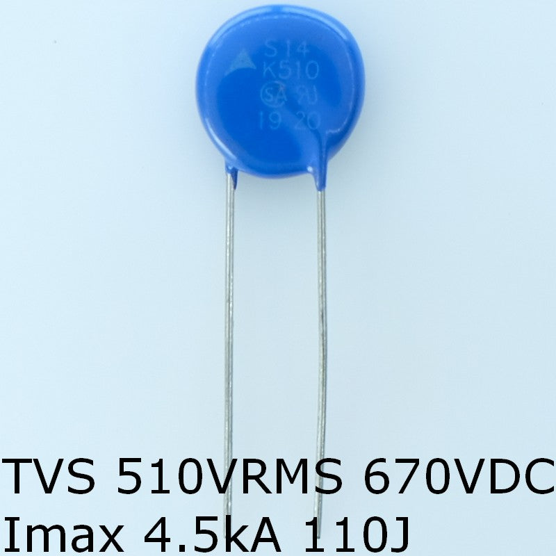 S14K510 Varistance TVS 510V 670V 14mm 10% pas7.5 Epcos