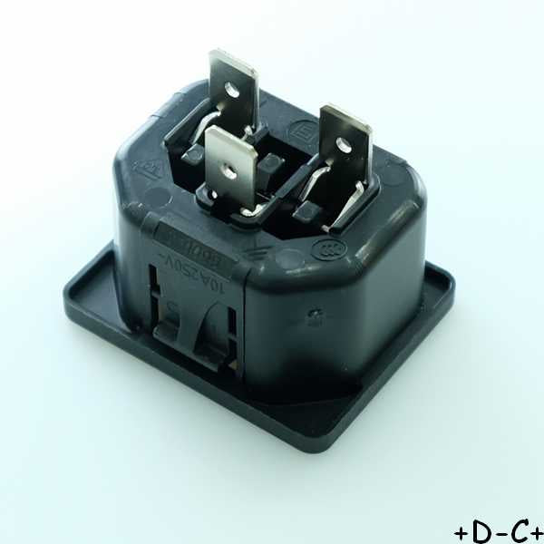 Connecteur IEC femelle encliquetable 15A 250VAC 6600.4315 Schurter