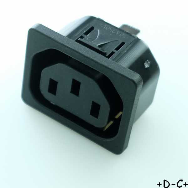 Connecteur IEC femelle Encliquetable 15A 250VAC 6600.4315 Schurter