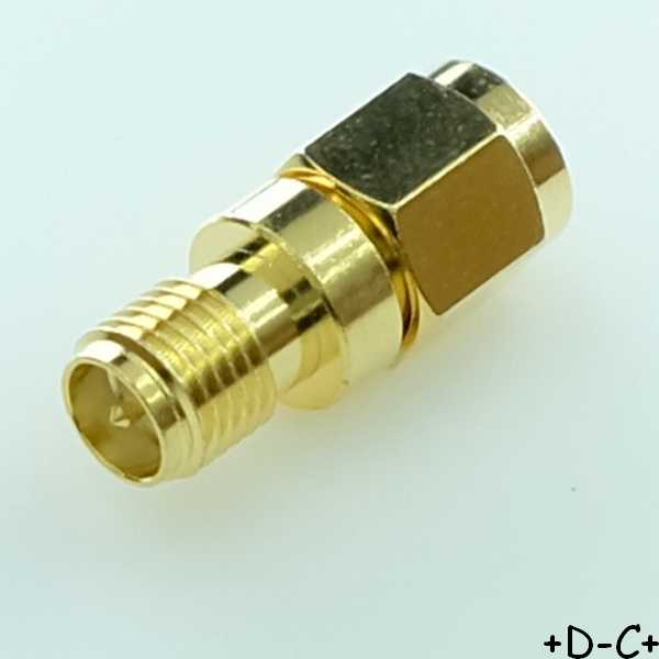 Adaptateur SMA mâle vers RP SMA femelle