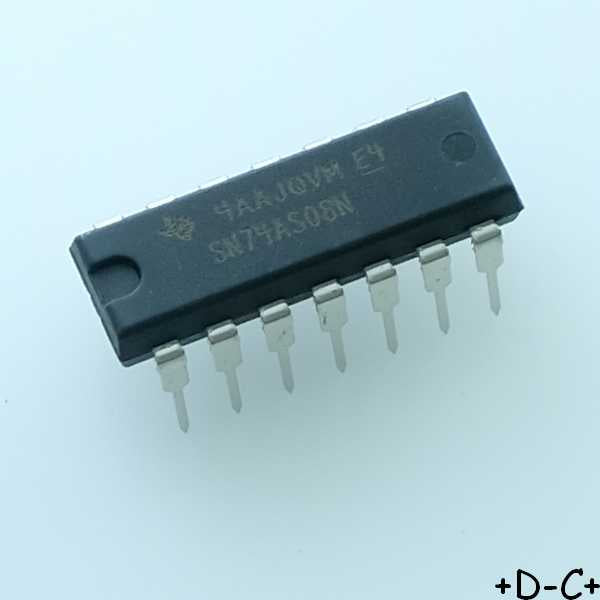 SN74AS08N AND Gate 4-Element 2-IN Bipolar DIP-14 Texas RoHS