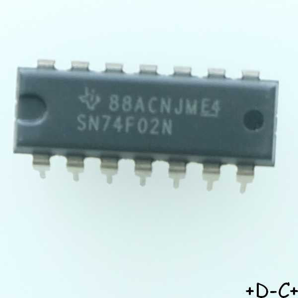 SN74F02N NOR Gate 4-Element 2-IN Bipolar DIP-14 Texas - Distri-Compo