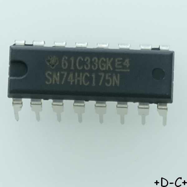SN74HC175N Quadruple D-Type Flip-Flops With Clear DIP-16 Texas Instruments