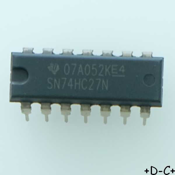 SN74HC27N Triple 3-Input Positive-NOR Gates DIP-14 Texas RoHS