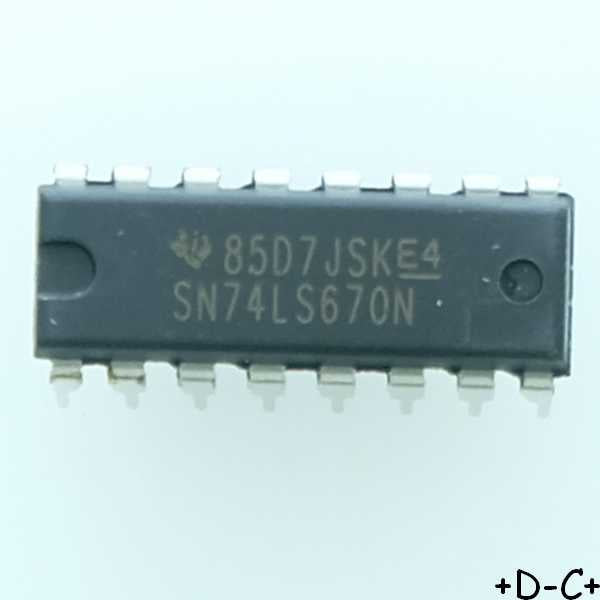 SN74LS670N Register File Single-Element 4-CH DIP-16 Texas