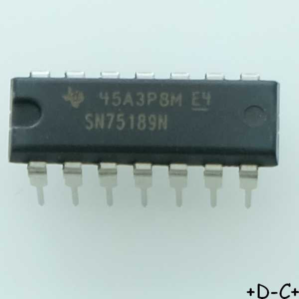 SN75189N Quadruple Line Receiver RS232 DIP-14 Texas RoHS