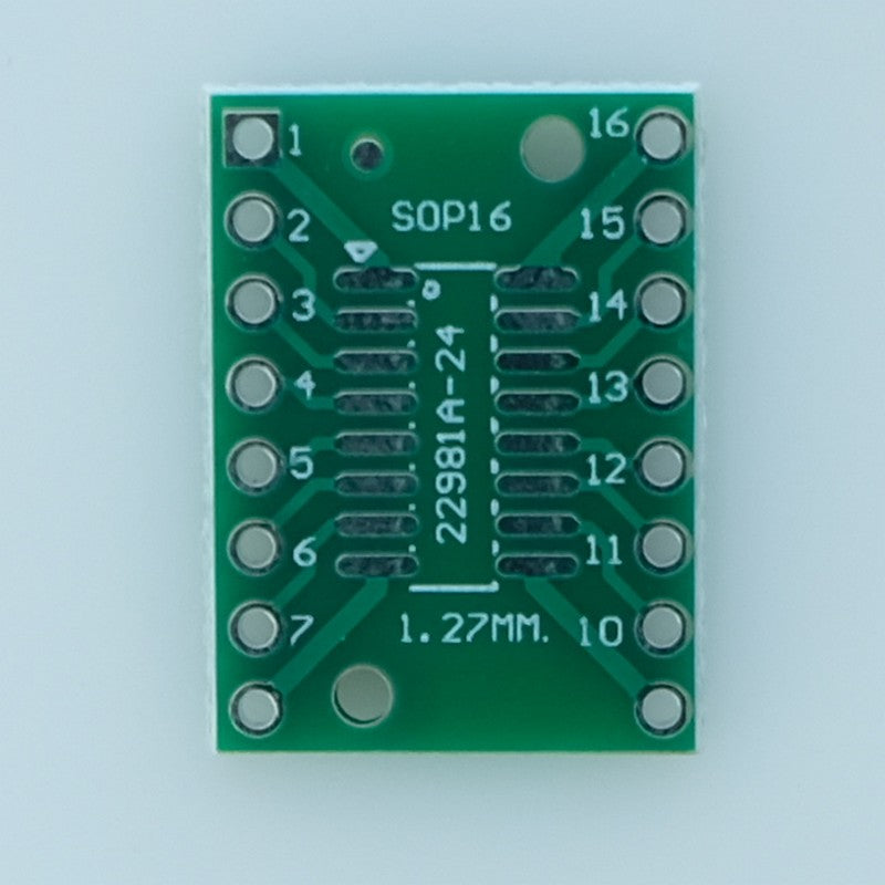 PCB SOP-16 Vers DIP-16 avec Barrette de contacts au pas de 2.54mm