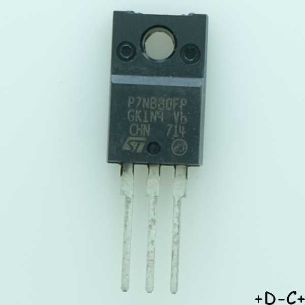 STP7NB80FP Transistor Mosfet 800V -6.5A TO-220FP STM RoHS