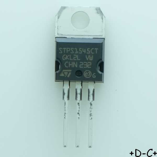 STPS1545CT Diode Schottky 45V 7.5A TO-220AB STM RoHS