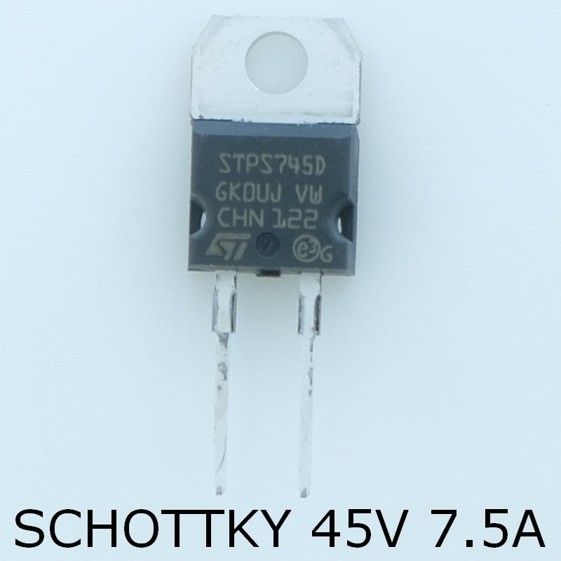 STPS745D Rectifier Diode Schottky 45V 7.5A TO-220AC STM - Distri-Compo