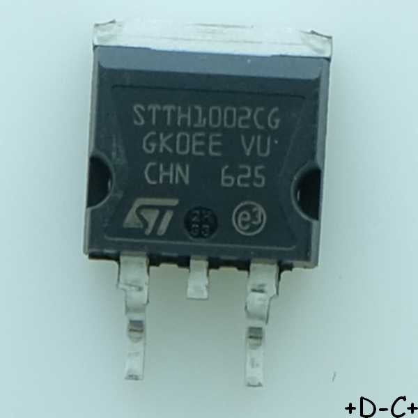 STTH1002CG Rectifier Diode Switching 200V 16A 25ns D2PAK STM RoHS