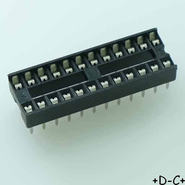 Support double contact 24 broches 7.62mm