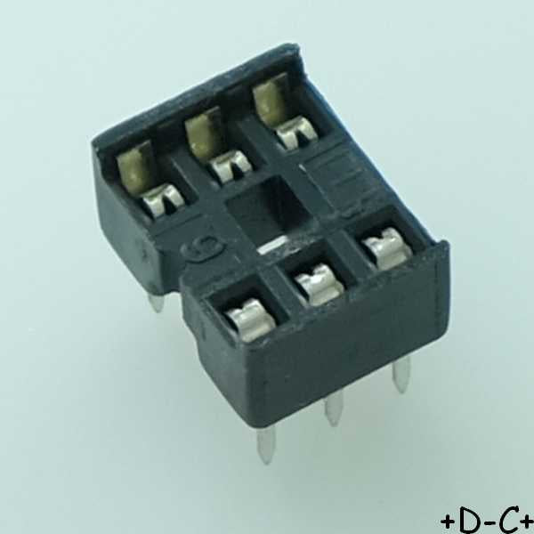 Support double contact 6 broches 7.62mm