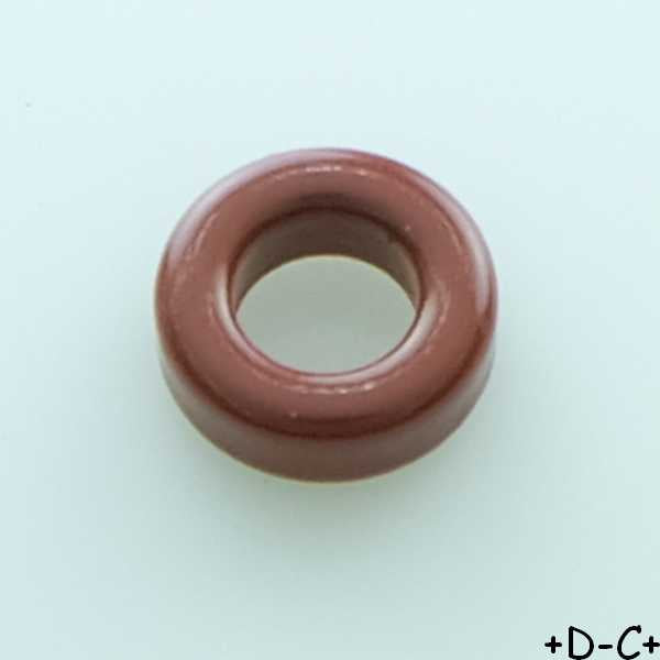 T37-2 Tore amidon rouge 9.53x5.21x3.25mm AL 40µH/100 30MHz