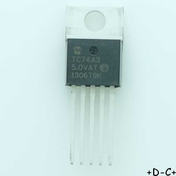 TC74A3-5.0VAT Temp Sensor Digital Serial TO-220 Microchip RoHS