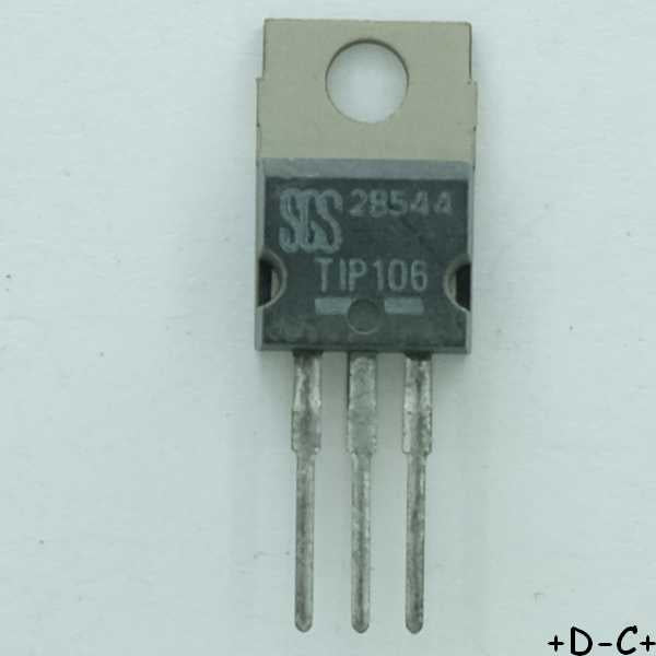 TIP106 Transistor PNP 80V 8A TO-220 SGS