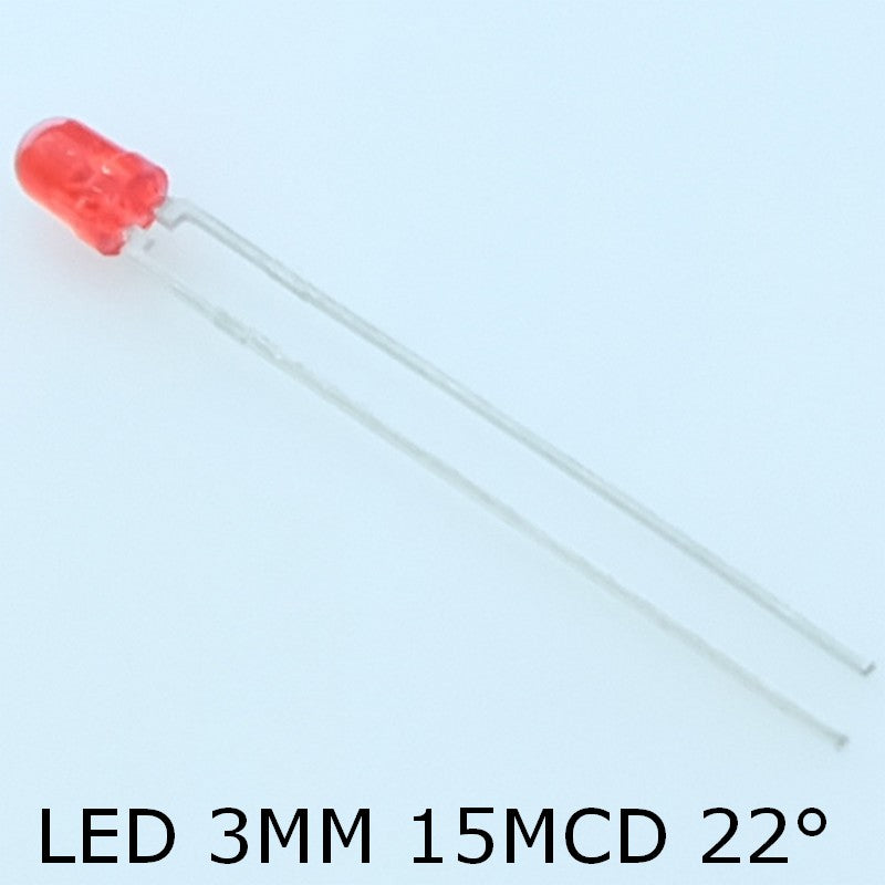 Led rouge 3mm 30mA 3V 635nm 15mcd TLHR4205 Vishay - Distri-Compo