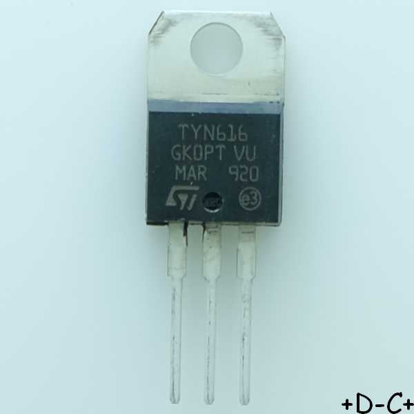 TYN616RG Thyristor TO-220 600V 16A STM RoHS