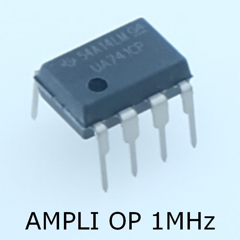 UA741CP Amplificateur operationnel simple 1Mhz DIP-8 Texas - Distri-Compo