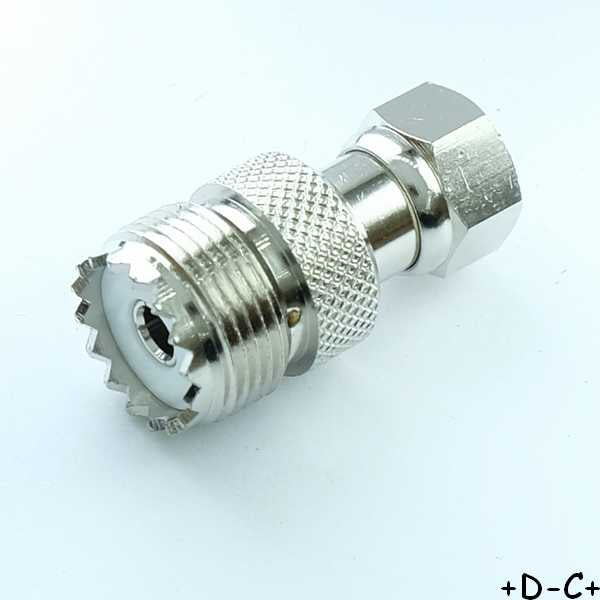 Adaptateur UHF femelle vers F mâle