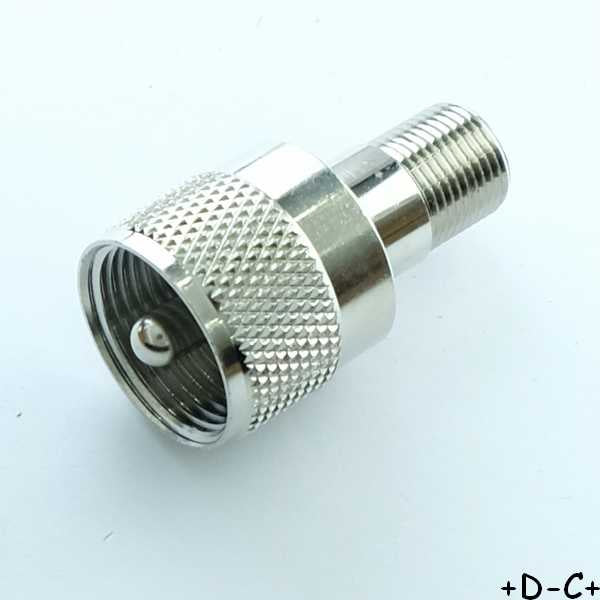 Adaptateur UHF mâle vers F femelle