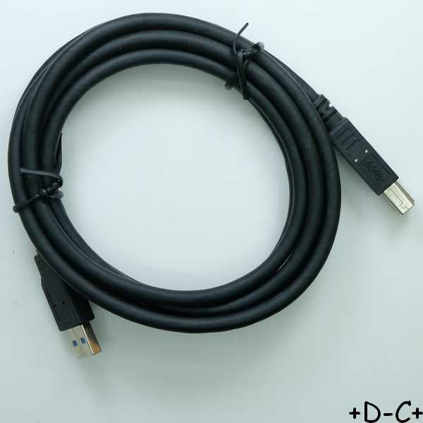 Cordon USB version 3.0 USB A mâle vers USB B mâle 1m80