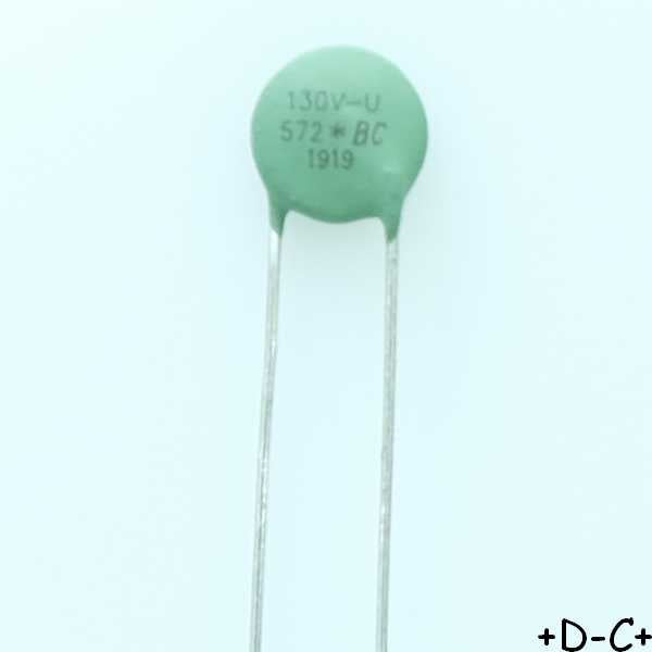 VDRUS07M130BSE Varistance MOV 130VAC 170VDC 7mm Vishay RoHS