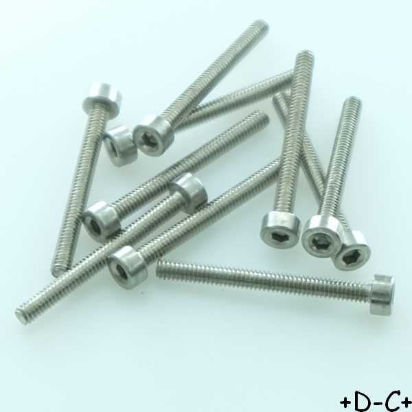 Vis 6 pans tête cylindrique 2x20mm inoxydable (lot de 10)