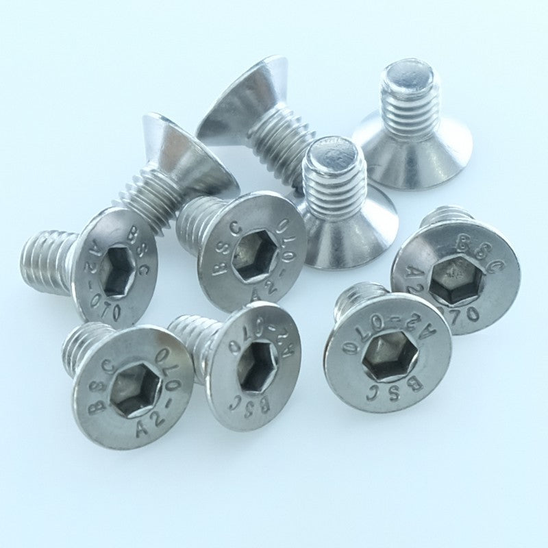 Vis tête fraisée M6x10mm hexagonal acier inoxydable ISO10642 Fabory (lot de 10)