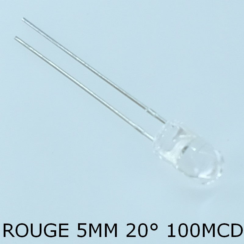 Led rouge 5mm 617nm 100mcd 20° WP1503EC Kingbright