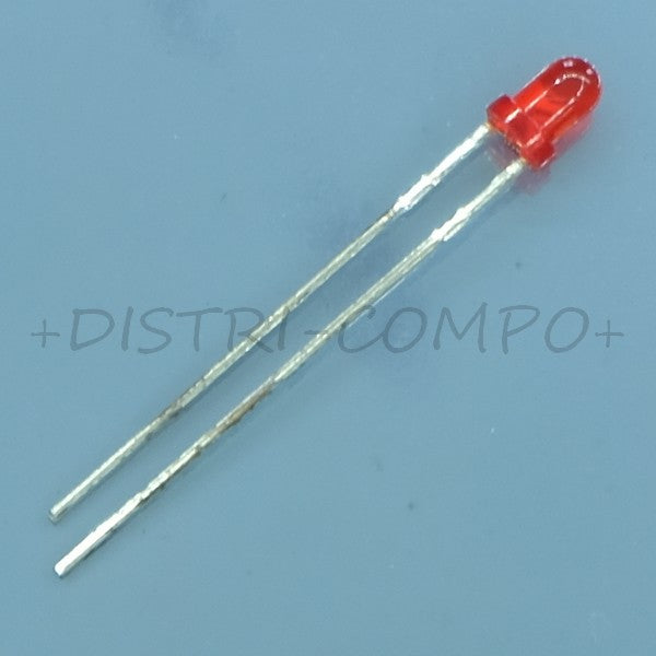 Led rouge 3mm 617nm 25mcd 60° WP3A10ID Kingbright RoHS
