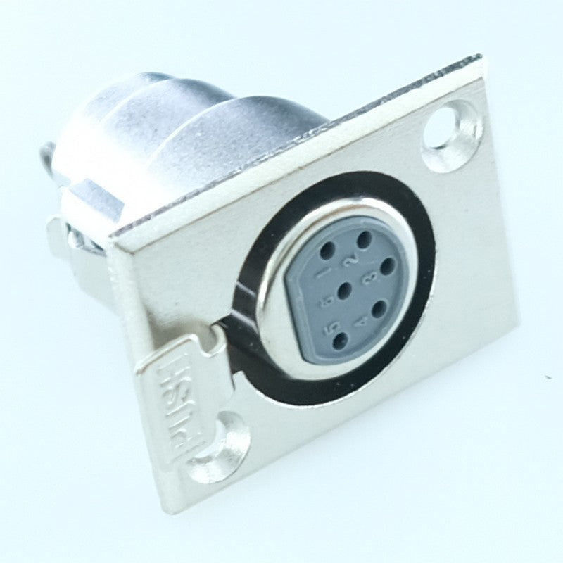 Embase XLR 6 broches femelle - Distri-Compo