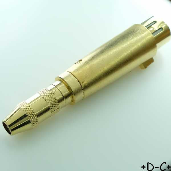 Adaptateur XLR 3 broches femelle vers Jack 6.35mm femelle mono doré